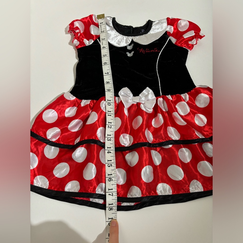 Minnie Mouse dress Disney baby kids 12-18 months red white‎ polka dots - Picture 2 of 12